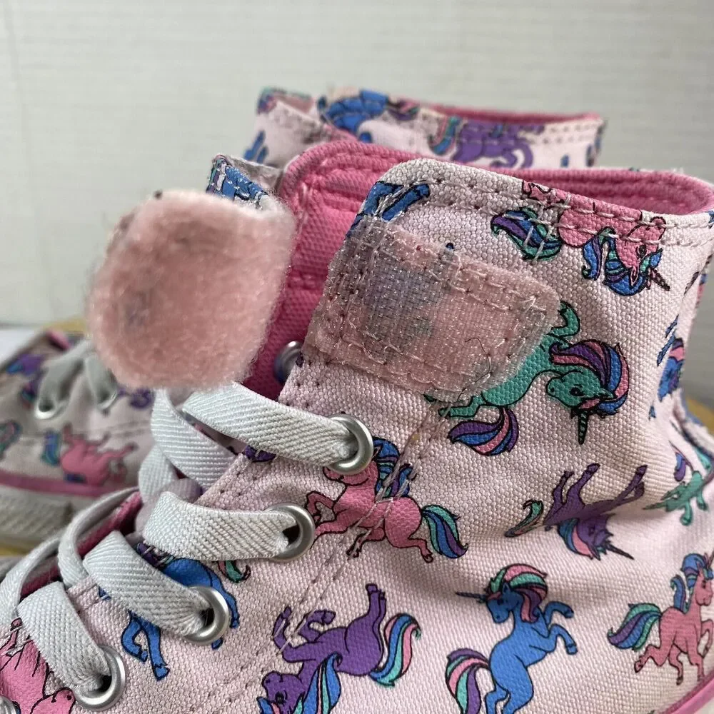 Converse Youth Size 3 Chuck Taylor Pink Unicorn High Top Sneakers A01673F